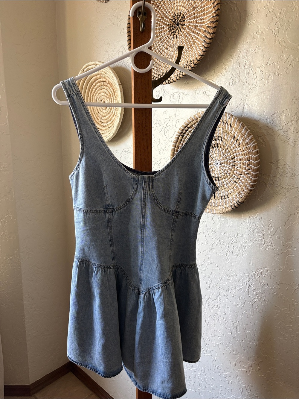 Denim Blue Women's Sleeveless Sundress - Casual Dress